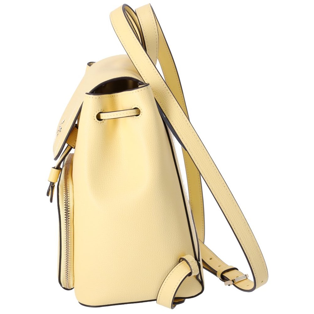 Kate Spade Grain Leather Medium Flap Backpack Butter Yellow - Picture 10 of 11